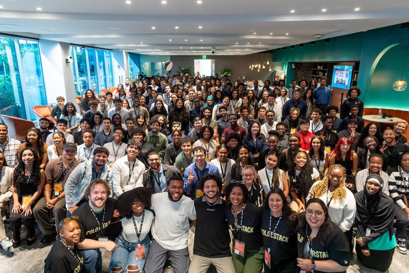 Hundreds of ColorStack members gathered for a group photo at the organization's annual summit